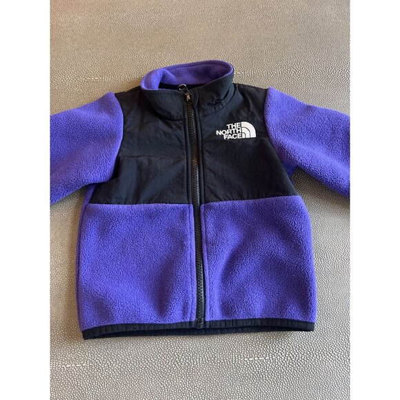 North Face Fleecy Purple Coat 12/18M VGUC
